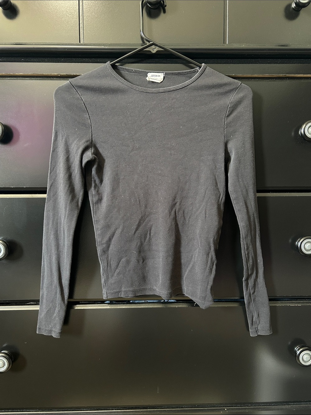 Long-Sleeve Ribbed Crew Tee